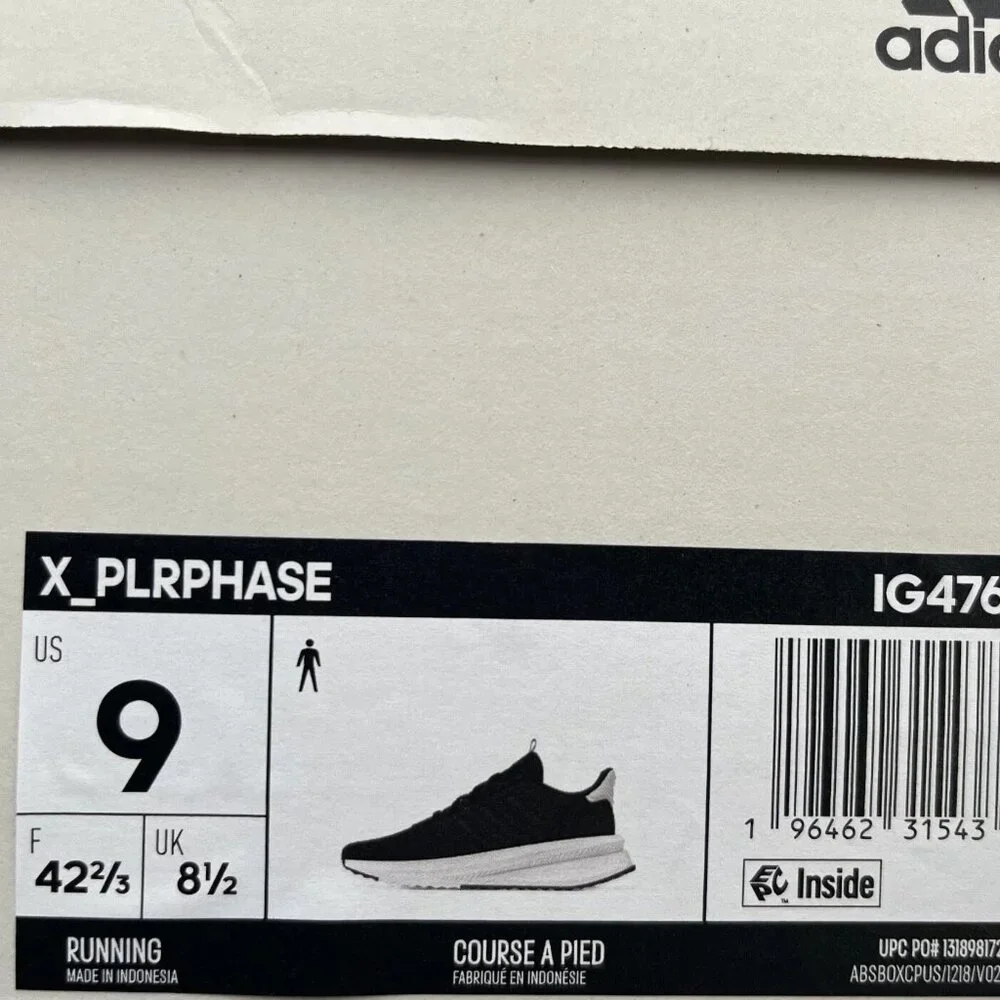 adidas X_PLR Path Mens Sneaker‎ Size 9 Black White Athletic Mesh Shoes Low Top